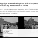 Copyright when sharing data with Europeana – a webinar series