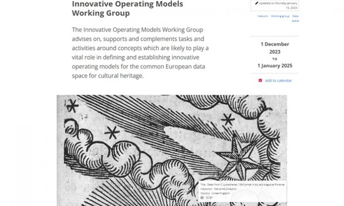 Innovative operating models for the common European data space for cultural heritage